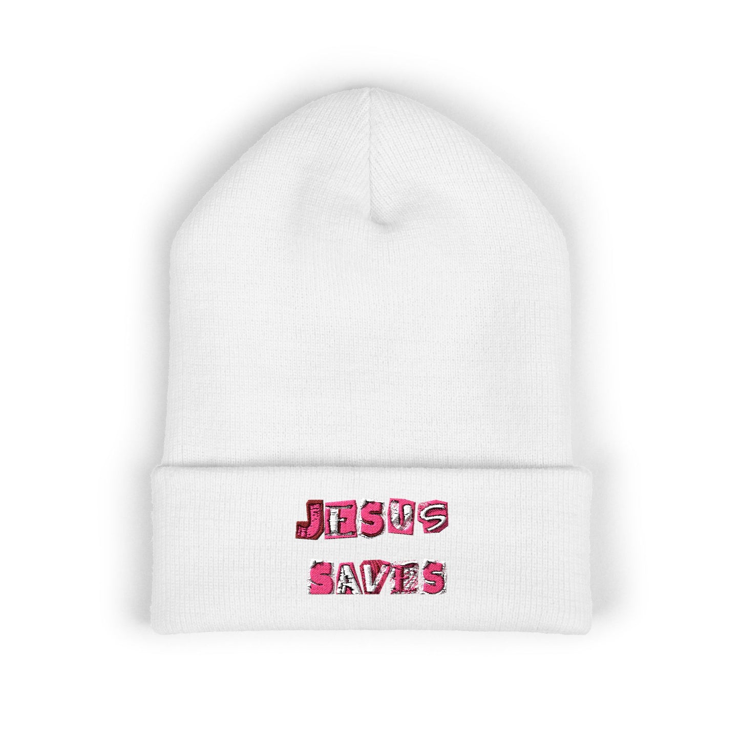 “Raw Pink” Cuffed Beanie (Embroidery)